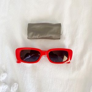 Brand New Red Rectangle Sunglasses